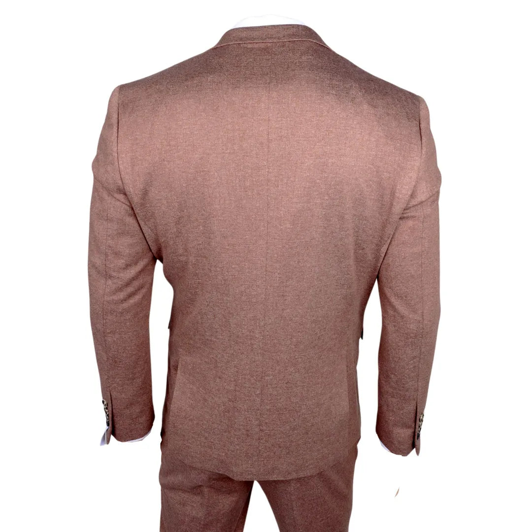 Terno Nathan Masculino Marrom de 3 Peças com Corte Slim