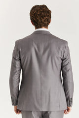 Edward - Blazer masculino cinza de corte ajustado