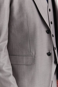 Edward - Blazer masculino cinza de corte ajustado