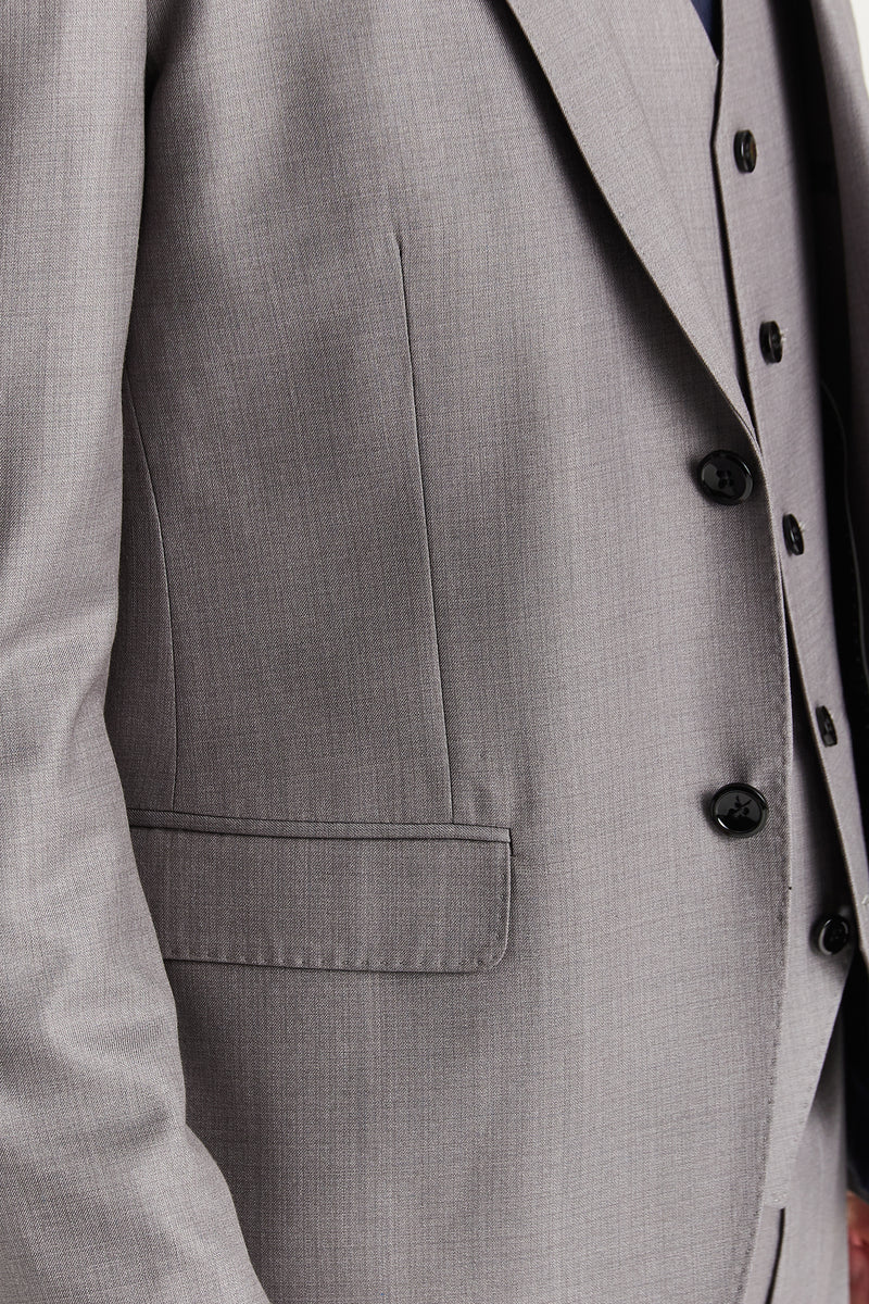 Edward - Blazer masculino cinza de corte ajustado