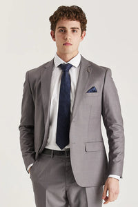 Edward - Blazer masculino cinza de corte ajustado