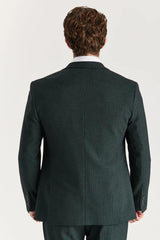 Regent - Terno masculino verde de 3 peças com estampa Príncipe de Gales
