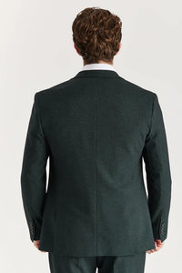 Regent - Terno masculino verde de 3 peças com estampa Príncipe de Gales