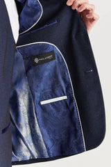 Regent - Terno Príncipe de Gales Xadrez de 3 Peças Masculino Azul Marinho