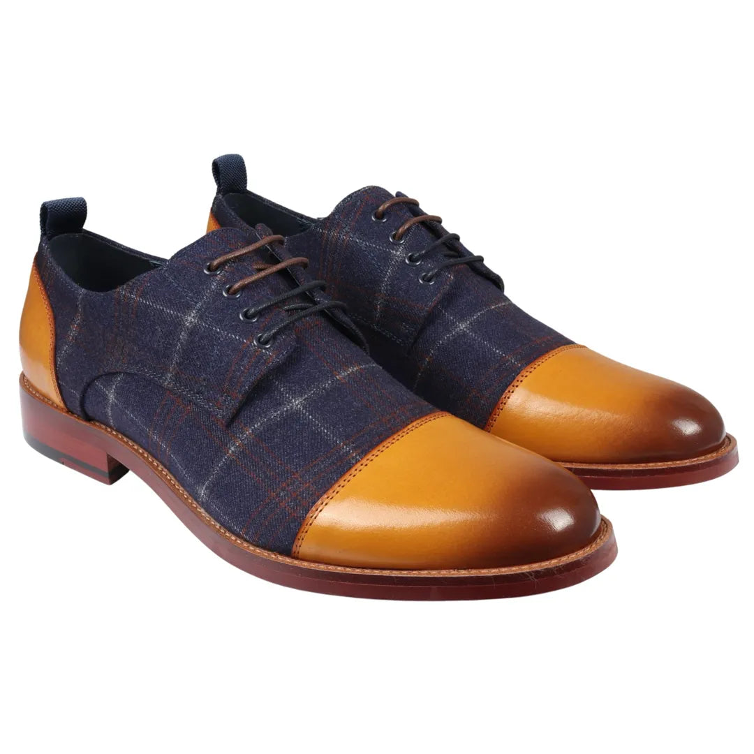 Ronnie - Sapatos Oxford de Couro Masculinos