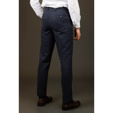 Ryan - Calças masculinas xadrez em tweed azul-marinho