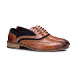 Sapatos masculinos vintage em couro legítimo, estilo brogue, década de 1920, em camurça e tweed, com cadarço, elegantes e formais.