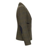 TPSTZ71 - Blazer feminino em tweed verde-oliva