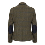 TPSTZ71 - Blazer feminino em tweed verde-oliva