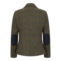 TPSTZ71 - Blazer feminino em tweed verde-oliva