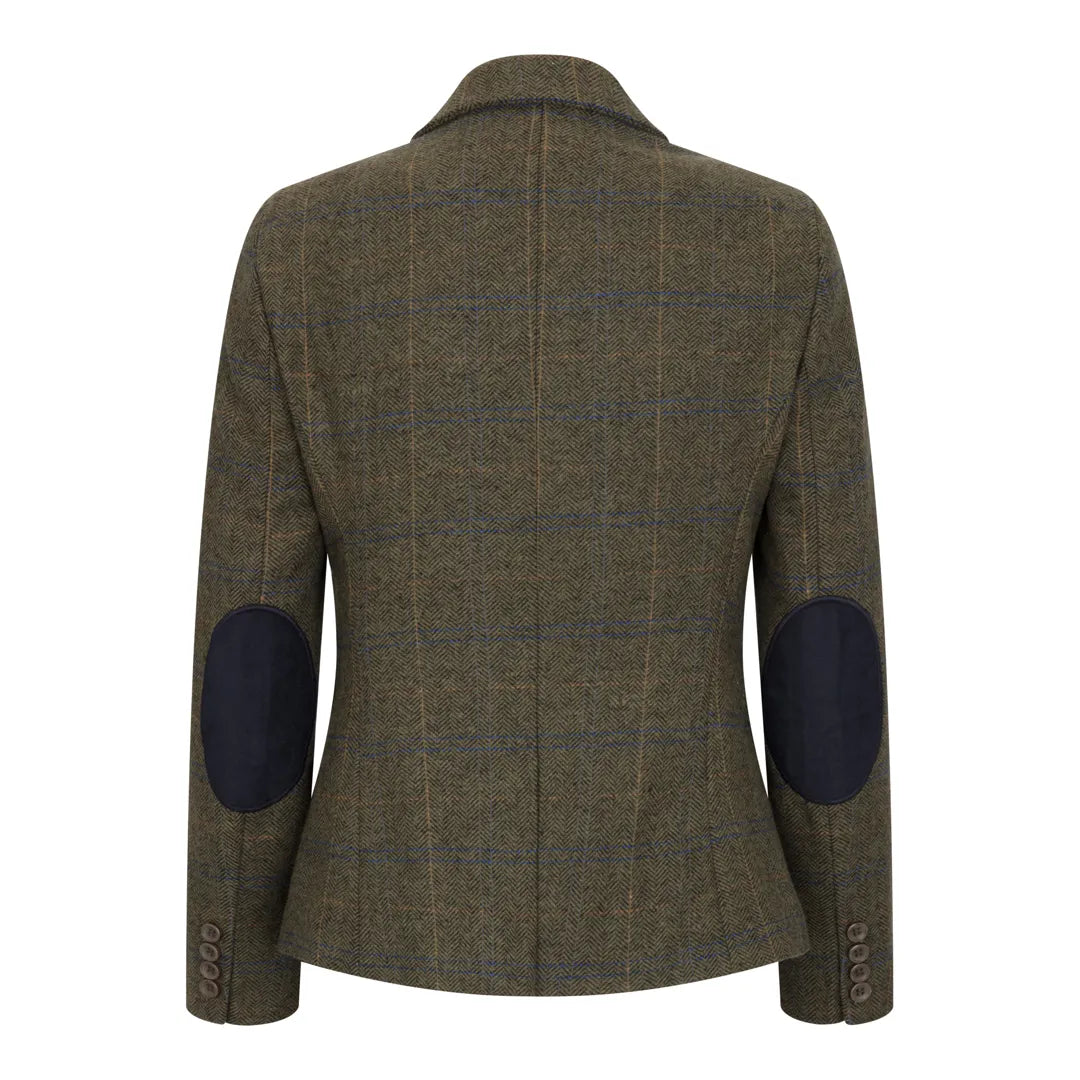 TPSTZ71 - Blazer feminino em tweed verde-oliva