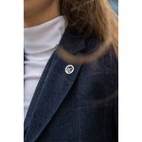 TPSTZ72 - Blazer feminino em tweed azul marinho