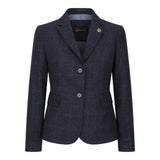 TPSTZ72 - Blazer feminino em tweed azul marinho