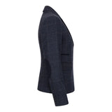 TPSTZ72 - Blazer feminino em tweed azul marinho