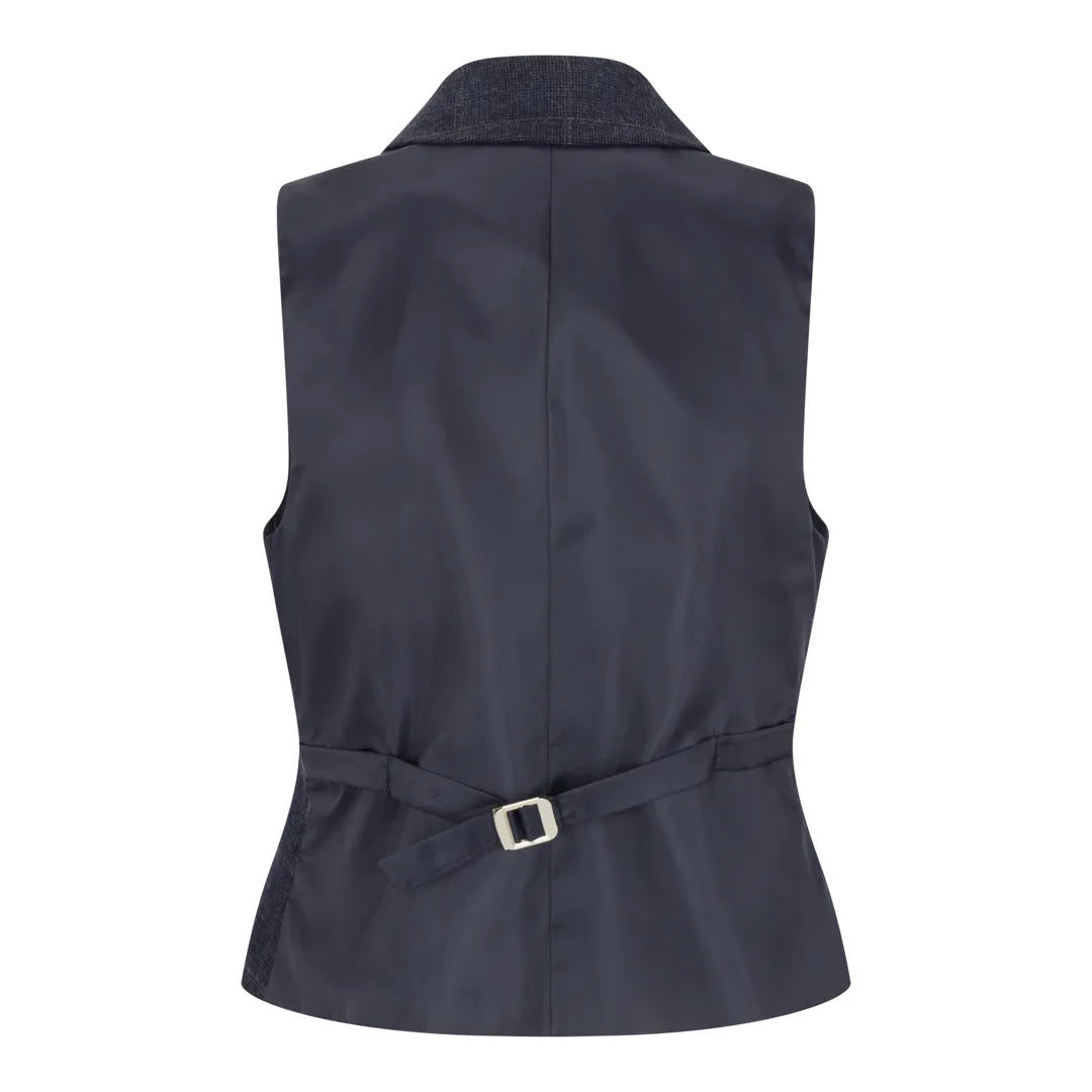 TPSTZ72 - Colete Blazer Feminino em Tweed Azul Marinho