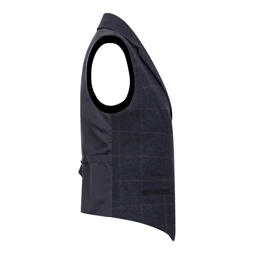 TPSTZ72 - Colete Blazer Feminino em Tweed Azul Marinho
