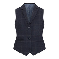 TPSTZ72 - Colete Blazer Feminino em Tweed Azul Marinho