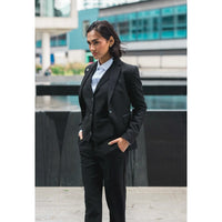 TPW-13 - Conjunto feminino preto liso de 3 peças