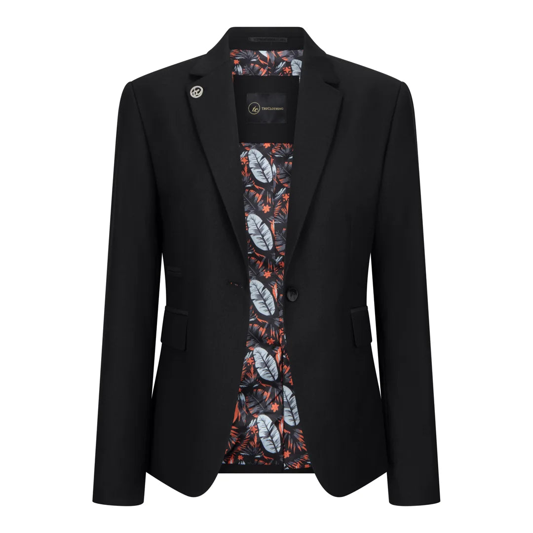 TPW-13 - Conjunto feminino preto liso de 3 peças