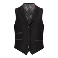TPW-13 - Conjunto feminino preto liso de 3 peças