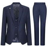 TPW-14 - Conjunto feminino de 3 peças azul marinho liso