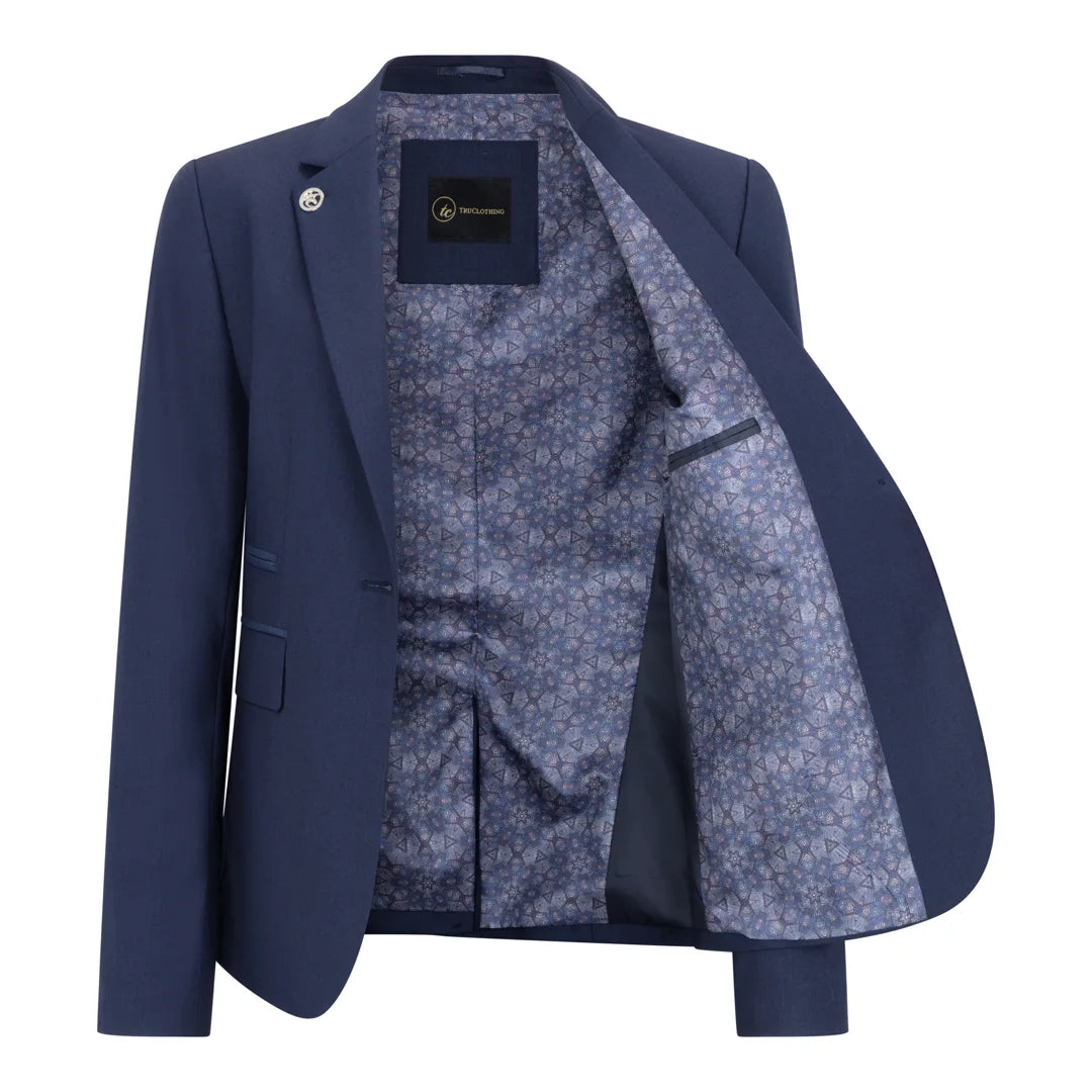 TPW-14 - Conjunto feminino de 3 peças azul marinho liso