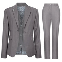 TPW-15 - Conjunto feminino de 3 peças cinza liso