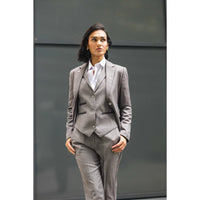 TPW-15 - Conjunto feminino de 3 peças cinza liso