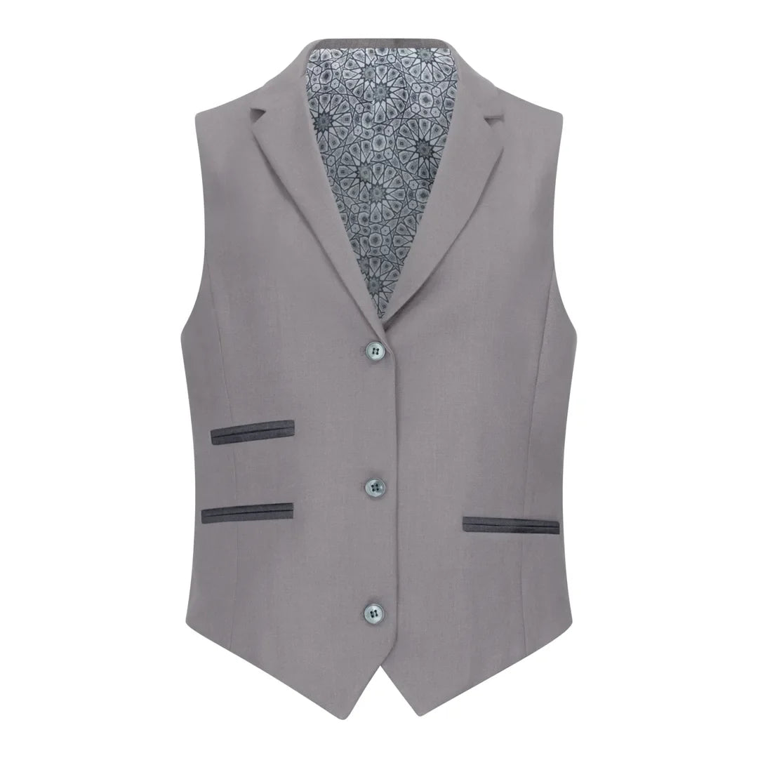 TPW-15 - Conjunto feminino de 3 peças cinza liso