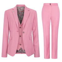TP-16 - Conjunto feminino de 3 peças rosa liso