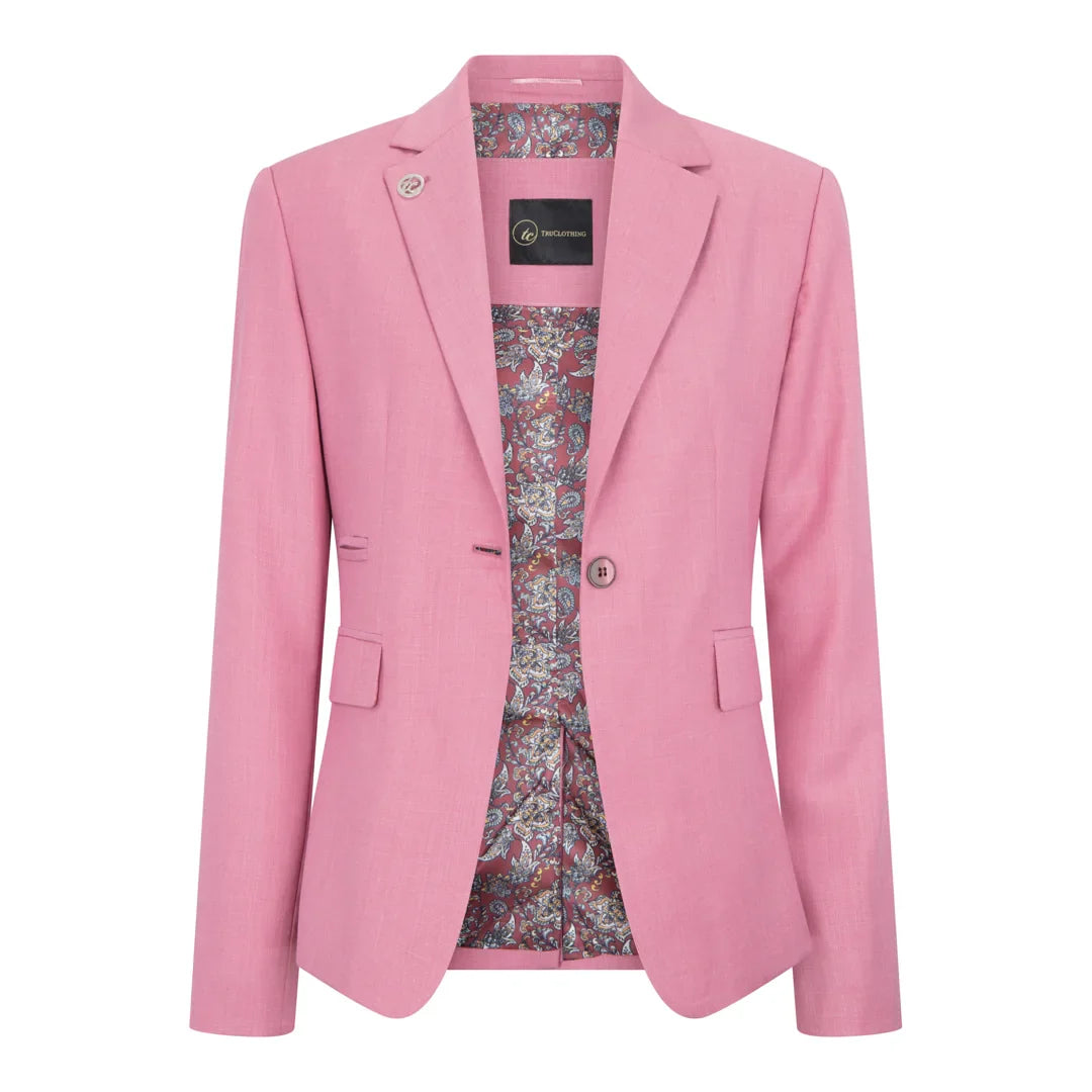 TP-16 - Conjunto feminino de 3 peças rosa liso