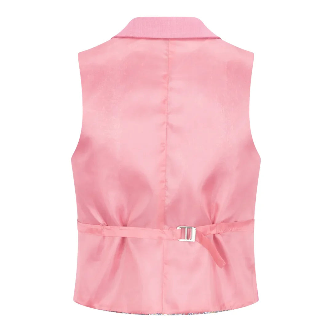 TP-16 - Conjunto feminino de 3 peças rosa liso