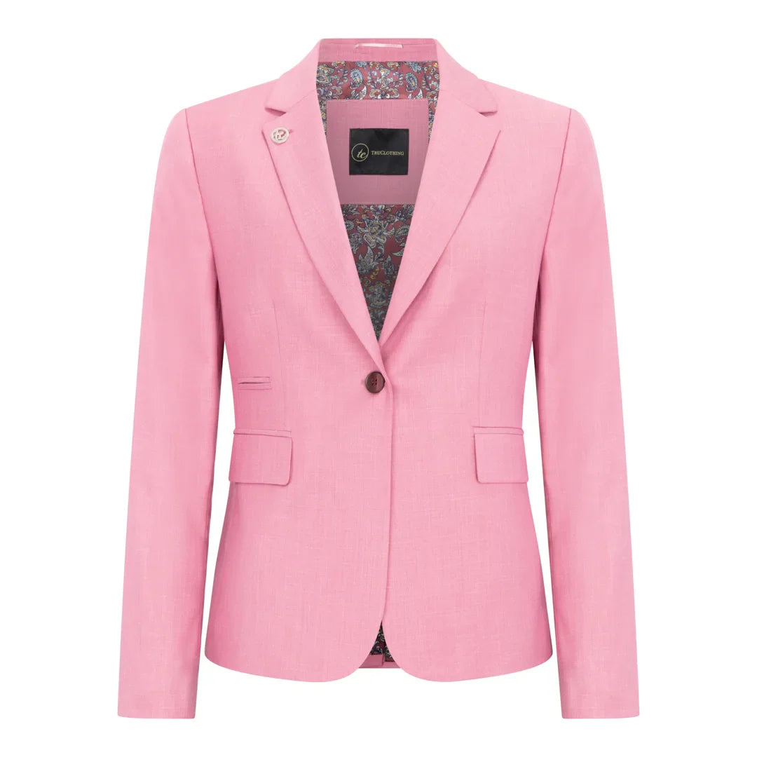TP-16 - Conjunto feminino de 3 peças rosa liso