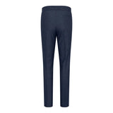 TPW52 - Terno feminino azul-marinho de 3 peças com estampa Príncipe de Gales