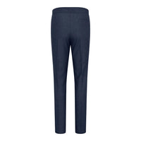 TPW52 - Terno feminino azul-marinho de 3 peças com estampa Príncipe de Gales