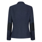 TPW-AK-04 - Terno feminino de tweed espinha de peixe de 3 peças na cor azul marinho