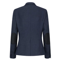 TPW-AK-04 - Terno feminino de tweed espinha de peixe de 3 peças na cor azul marinho
