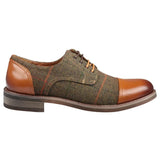 Theon - Sapatos Oxford de Tweed em Couro Masculino