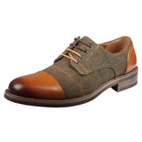 Theon - Sapatos Oxford de Tweed em Couro Masculino