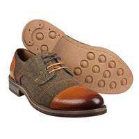Theon - Sapatos Oxford de Tweed em Couro Masculino