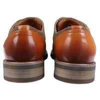 Theon - Sapatos Oxford de Tweed em Couro Masculino