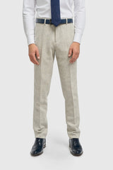 Thomas - Terno masculino cinza de 3 peças em tweed de lã mista