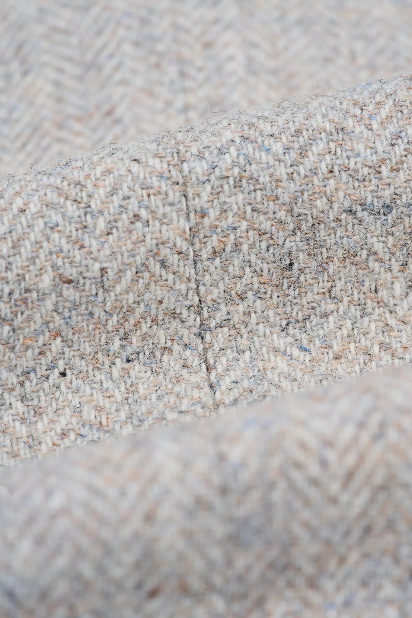 Thomas - Terno masculino cinza de 3 peças em tweed de lã mista