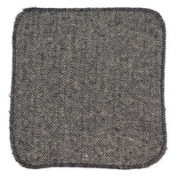 281 - Gravata e lenço de bolso masculinos em lã tweed espinha de peixe cor carvalho, 5 cm (2")
