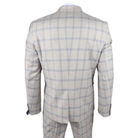 Warwick - Blazer masculino bege xadrez