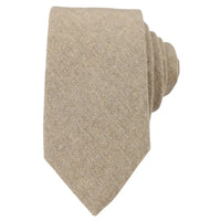 Lenço de bolso/gravata de tweed bege camelo cor carvalho, 5 cm (2")
