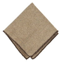 Lenço de bolso/gravata de tweed bege camelo cor carvalho, 5 cm (2")