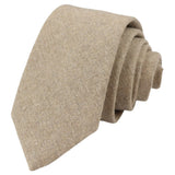 Lenço de bolso/gravata de tweed bege camelo cor carvalho, 5 cm (2")