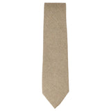 Lenço de bolso/gravata de tweed bege camelo cor carvalho, 5 cm (2")