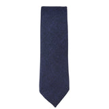 Conjunto de gravata e lenço de bolso masculino em tweed azul espinha de peixe